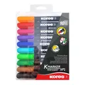 Permanentné popisovače Kores K-Marker XP1, okrúhly hrot 3 mm, súprava 10 farieb